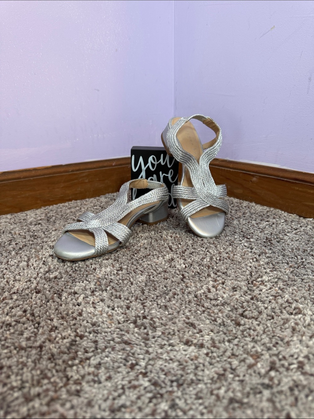 Silver sandals